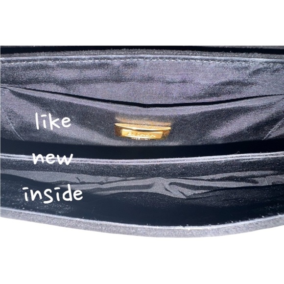 Vintage ESCADA fur kitten heel sandals +  matching baguette suede purse size 7.5 - Picture 13 of 16